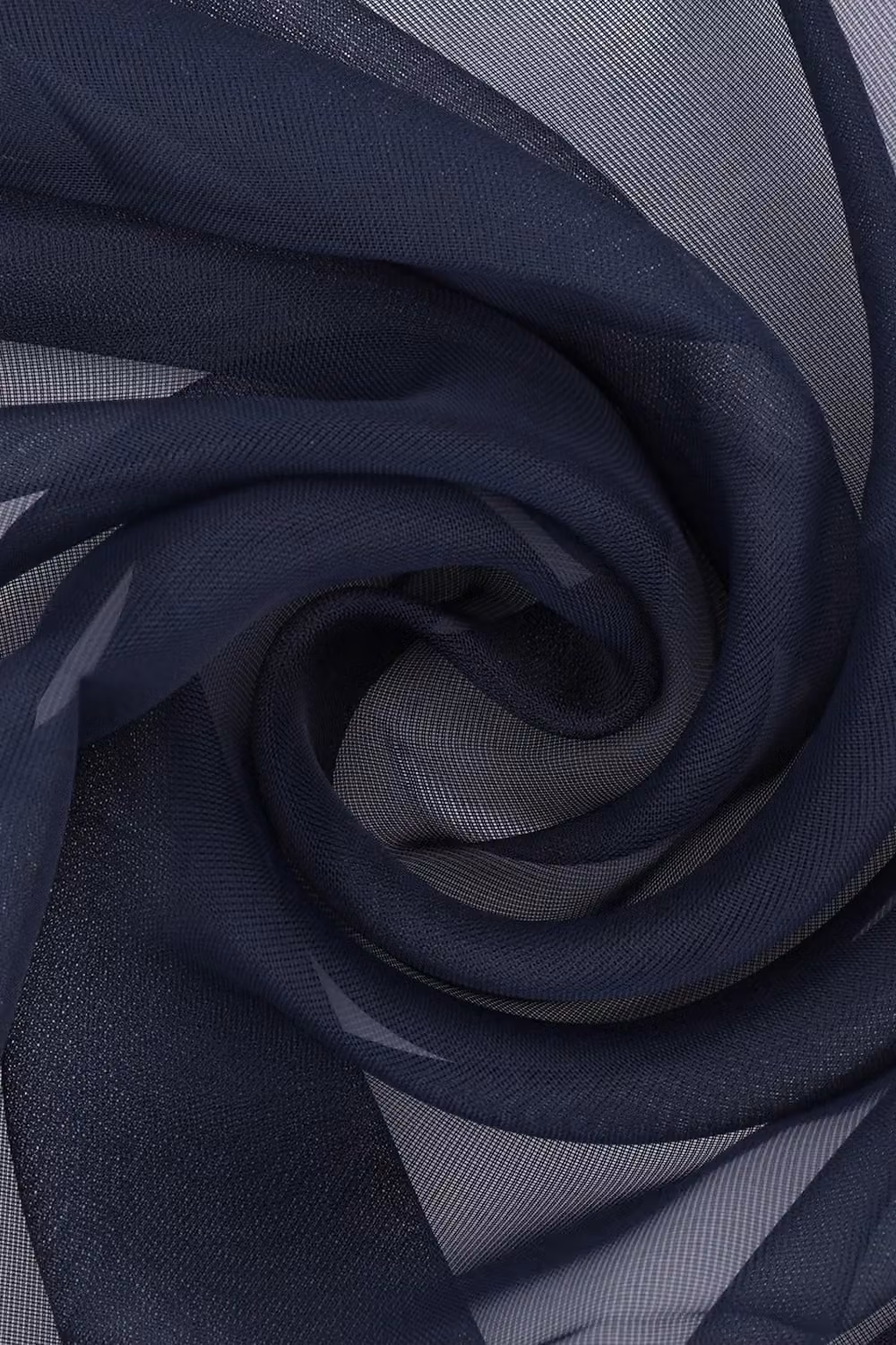 Neel Blue Semi-Transparent Voile Curtain Pair, 2 Navy Blue Polyester Panels, Width: 142 cm, Drop: 183 cm – 3