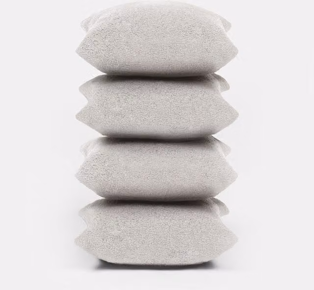 Highams Range Pack of 4 Grey Boucle Square Cushion Covers