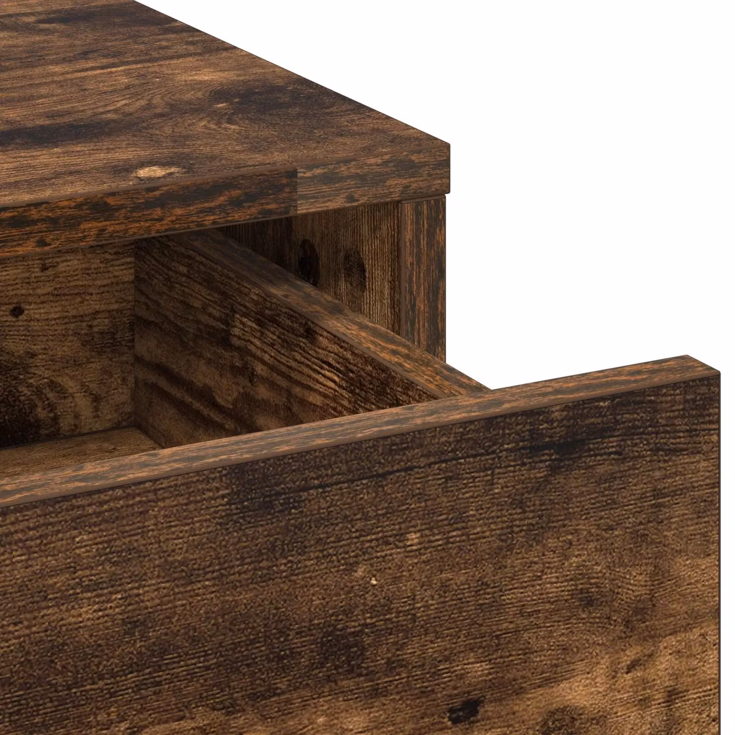 Berkfield Home Smoked Oak Dressing Table with Hollywood LED Lights, Brown, W: 78.5 cm, D: 41 cm, H: 135 cm – 4