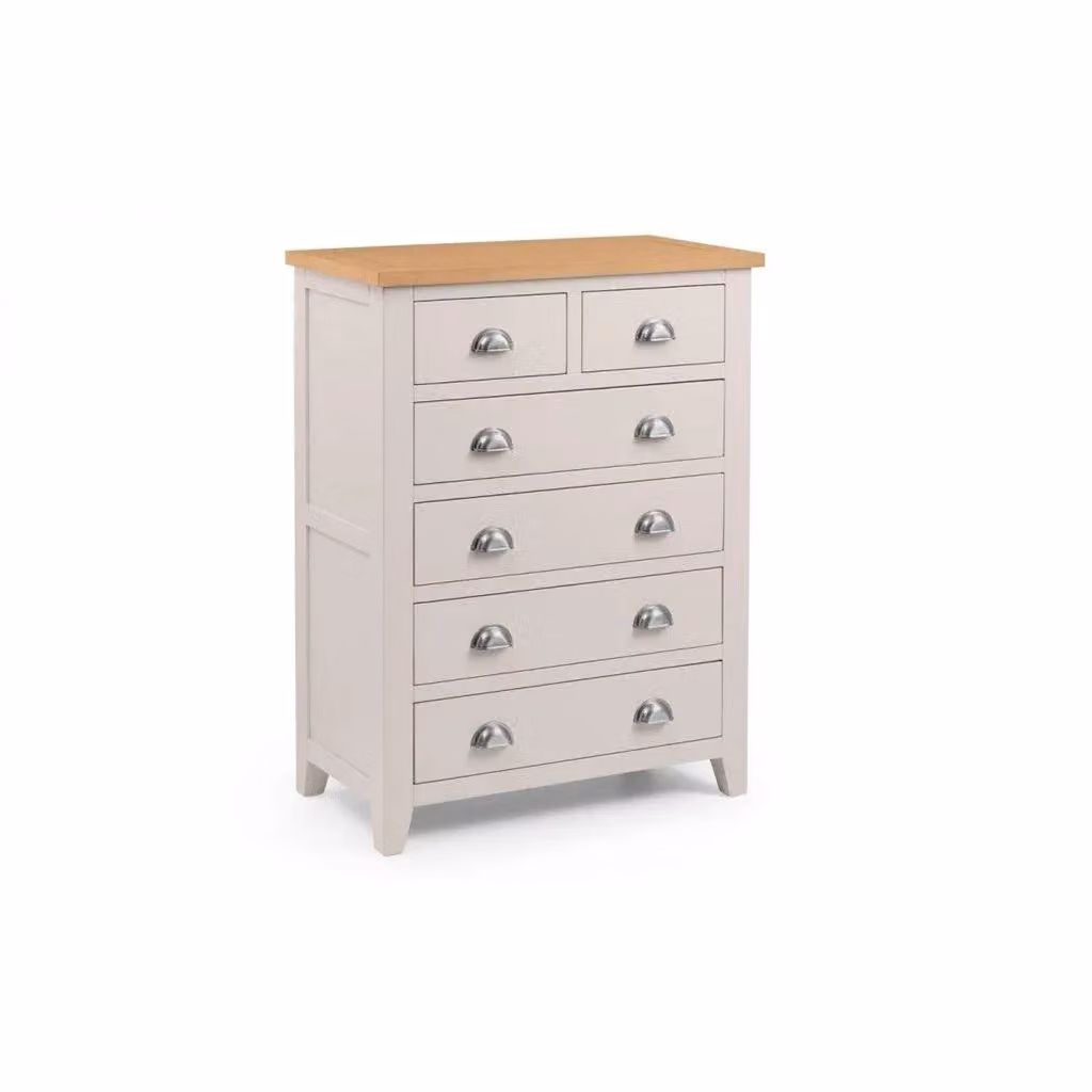 Ashfield Elegant 6 Drawer Chest in Light Grey – 2