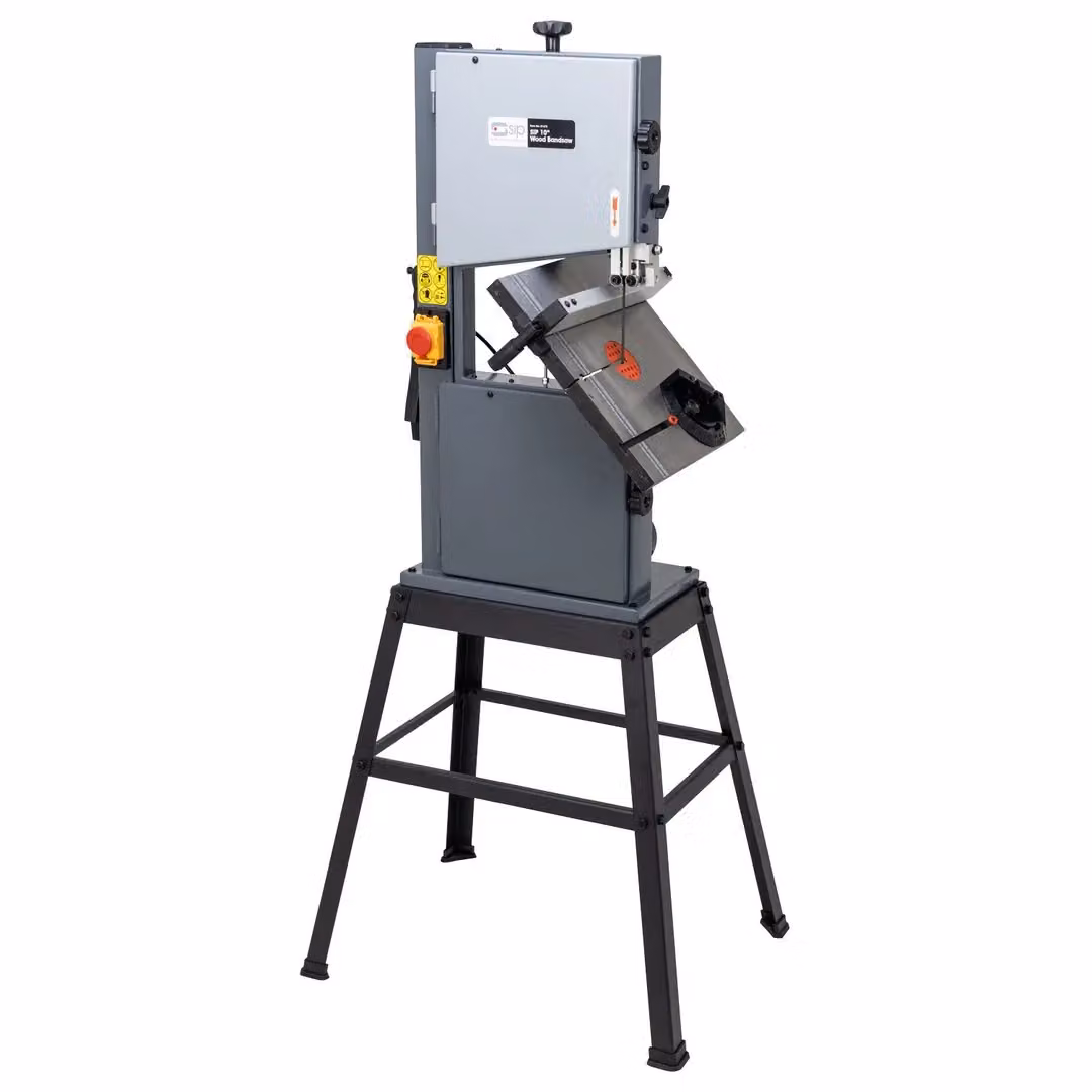 SIP 10 Inch Wood Bandsaw in Silver, Grey and Multicolour, H: 25.4 cm – 3