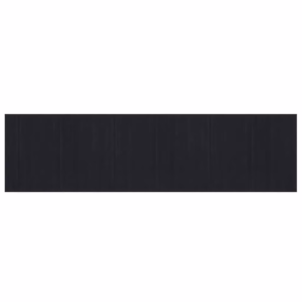 Berkfield Home Rectangular Bamboo Rug in Black, W/D/H: 80 x 300 cm – 1