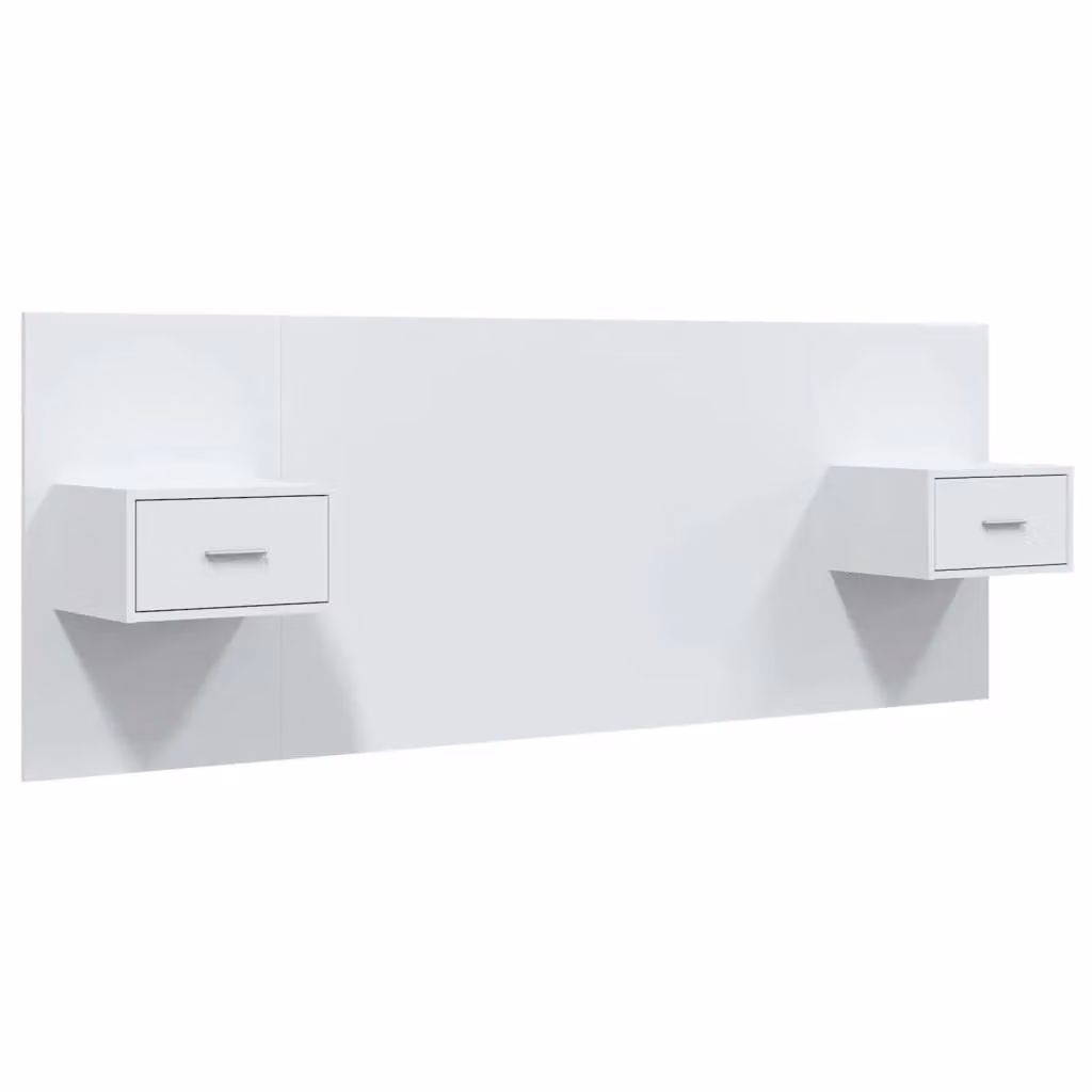 Berkfield Home Bed Headboard with Cabinets in White Matt Engineered Wood – 2
