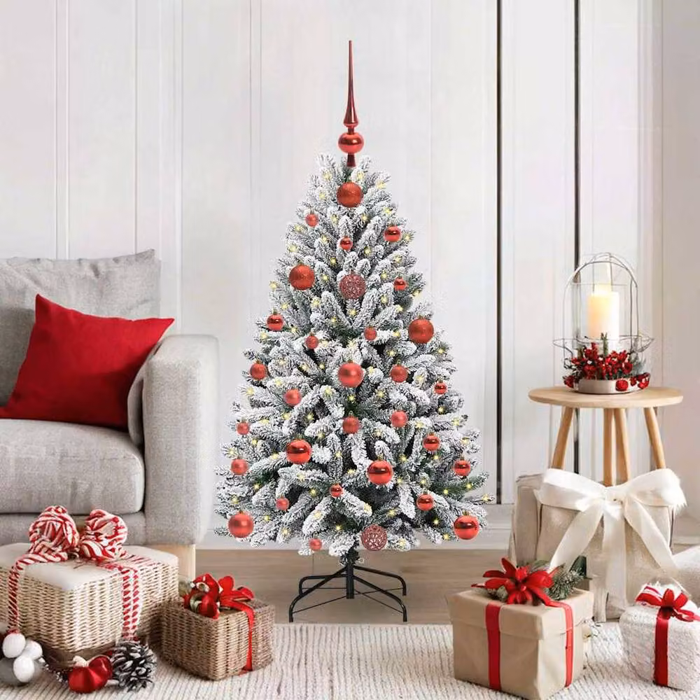 Berkfield Home Elegant Artificial Christmas Tree in Green and White, Height: 120 cm – 2