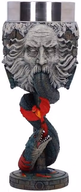 Nemesis Now Harry Potter Chamber of Secrets Goblet, Silver and Multicolour Resin, Height: 19.5 cm