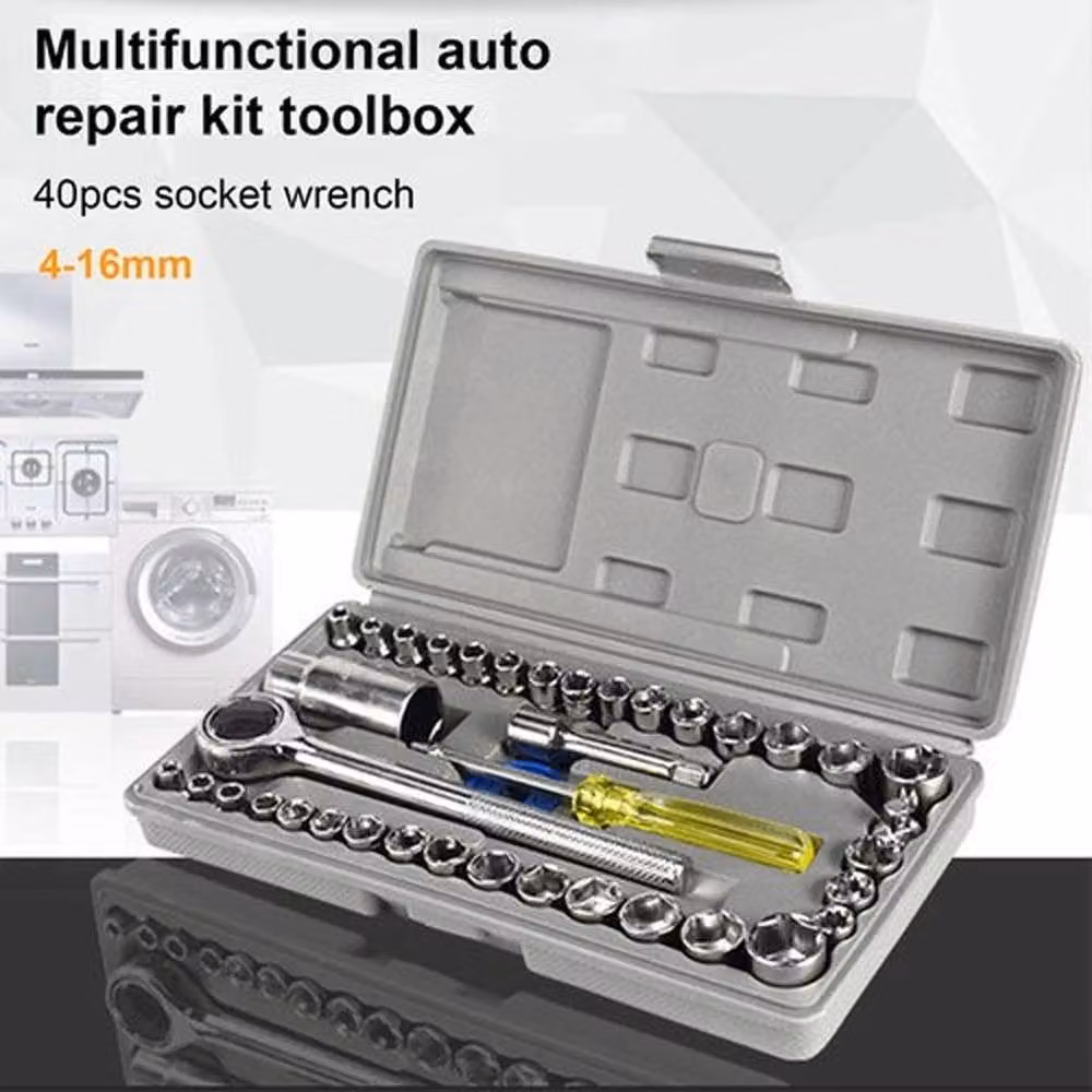 Nordara 40-Piece Carbon Steel Socket Wrench Set in Grey – 3