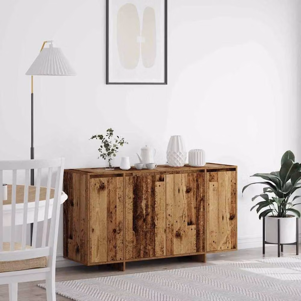 Berkfield Home Old Wood Sideboard in Brown, Solid Reclaimed Wood, W: 135 cm, D: 41 cm, H: 75 cm – 2