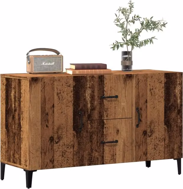 Berkfield Home Classic Sideboard in Brown Old Wood, W/D/H: 100 x 36 x 60 cm