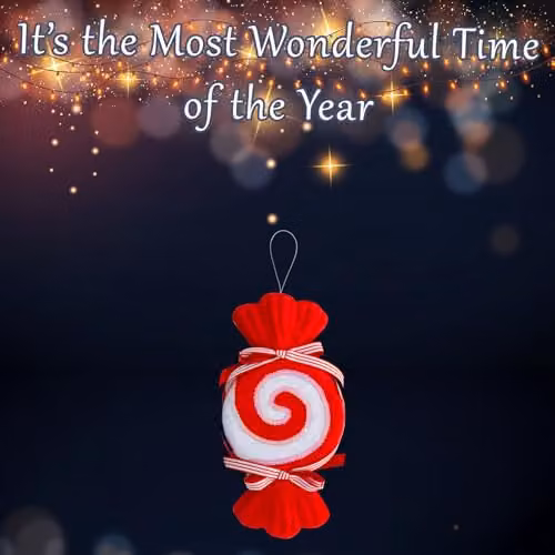 VFM e-Store Red Striped Candy Cane Sweet Christmas Tree Hanging Ornament, Height: 26 cm – 4
