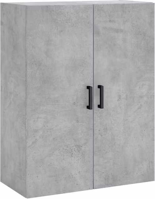 Berkfield Home Wall Mounted Cabinet in Concrete Grey, W: 69.5 cm, D: 34 cm, H: 90 cm