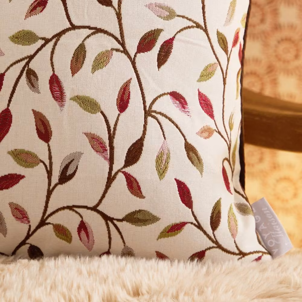Voyage Maison Cervino Feather Filled Floral Woven Jacquard Cushion in Damson, W/D/H: 43 x 43 x 43 cm – 4