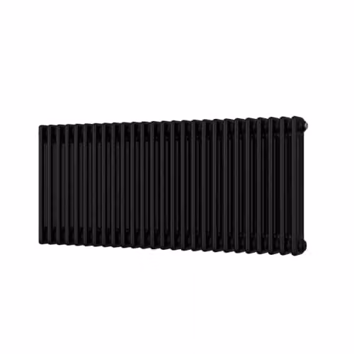 UK Radiators Alpha Black 3 Column Horizontal Traditional Cast-Iron Style Steel Radiator, H: 500 mm, W: 1177 mm – 2