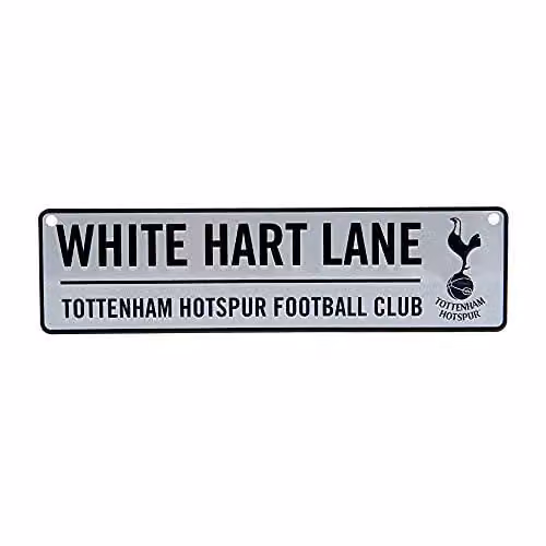 Tottenham Hotspur FC Official Metal Hanging Wall Plaque in White and Black – 1