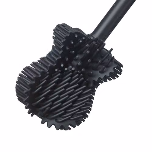 ReBorn Recycled Freestanding Toilet Brush and Holder with Cover in Black – 7