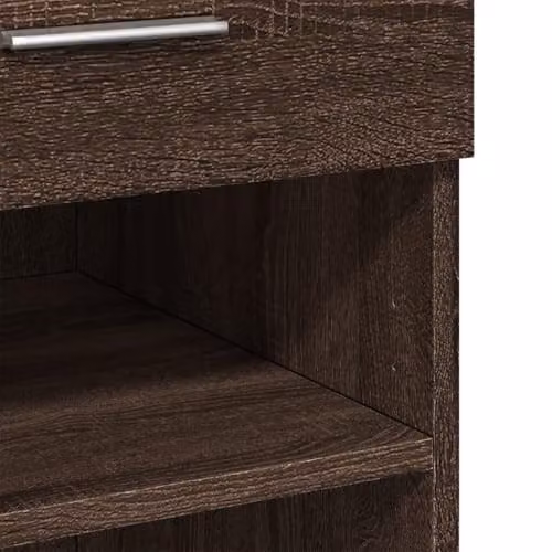 vidaXL Modern Brown Highboard in Oak Finish, W: 80 cm, D: 42.5 cm, H: 124 cm – 4