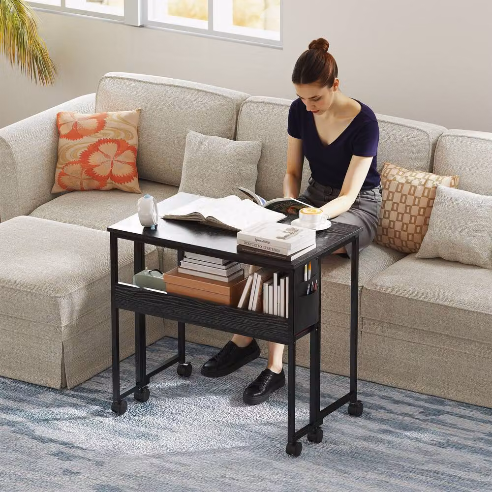 Rolipo Black Drop Leaf Writing Desk – 3