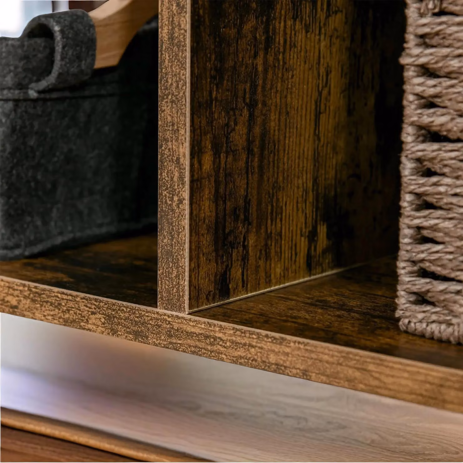 Pirlo Plush 8 Cube Industrial Storage Unit in Rustic Brown – 2