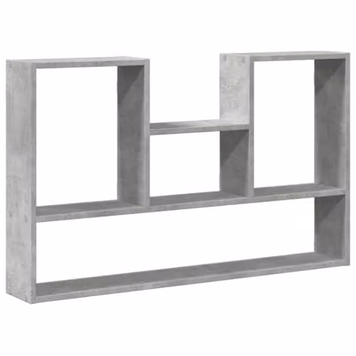 vidaXL Wall Mounted Shelf in Concrete Grey, W: 99 cm, D: 15 cm, H: 60 cm