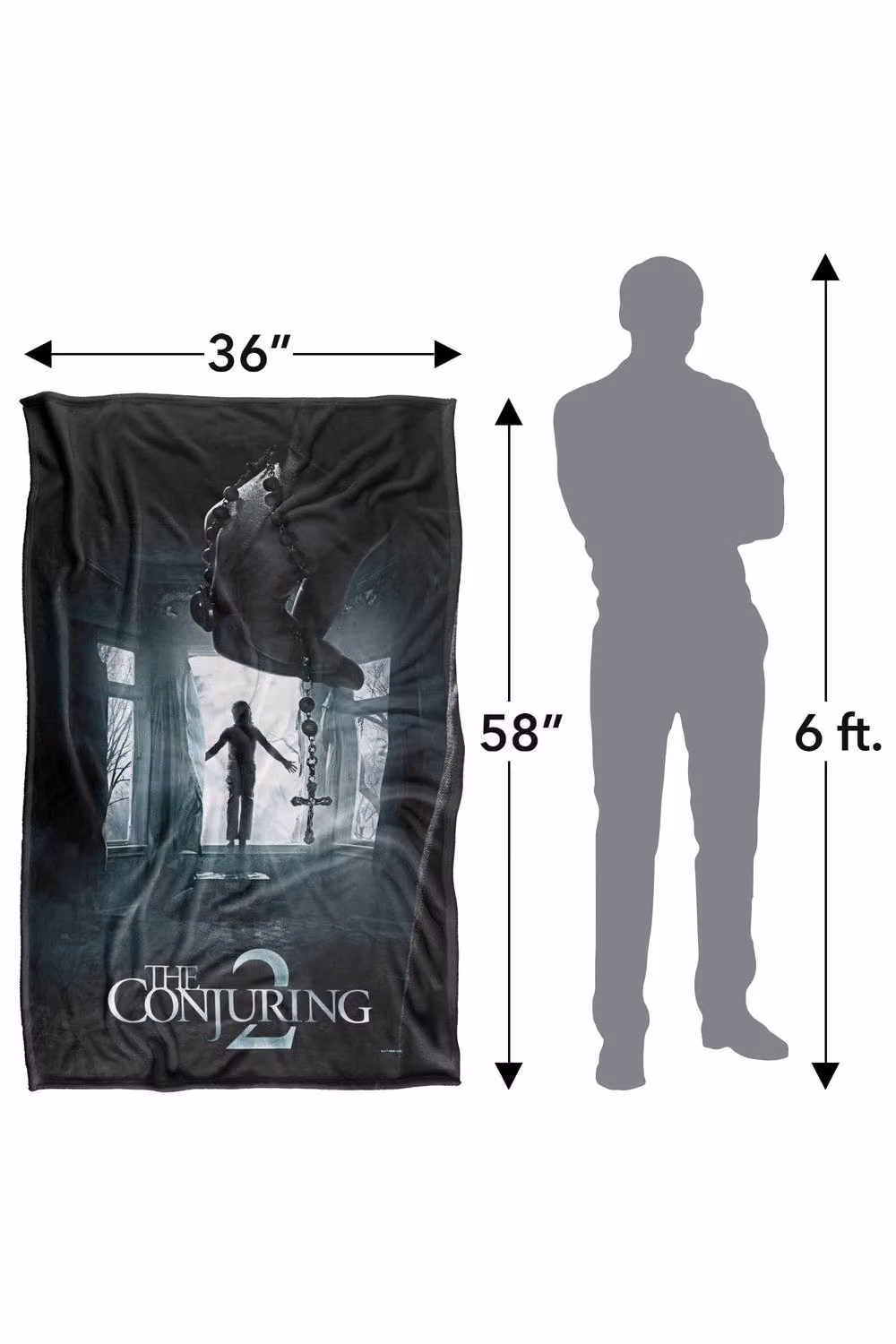 LOGOVISION The Conjuring 2 Poster Super Soft Fleece Throw Blanket, Multicolour, W/D/H: 91 x 147 cm – 8