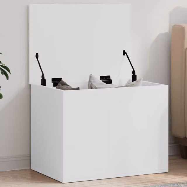 Berkfield Home White MDF Storage Box with Soft-Close Removable Lid, W/D/H: 60 x 42 x 46 cm – 1