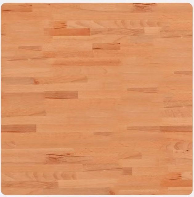 Berkfield Home Square Solid Wood Beech Table Top, Light Brown, W: 70 cm, D: 70 cm, H: 1.5 cm