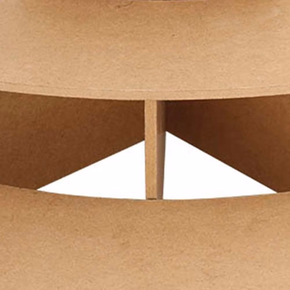 FLAVORA 3-Tier Foldable Corner Craft Fair Display Stand in Natural Sand MDF – 2