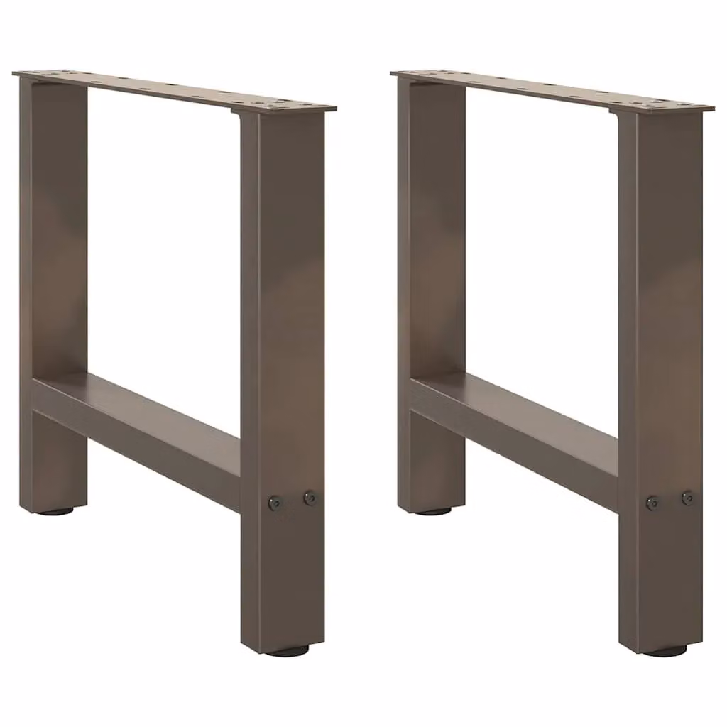 Berkfield Home Coffee Table Legs, Grey Steel, 2 Pieces, H: 50 cm – 1