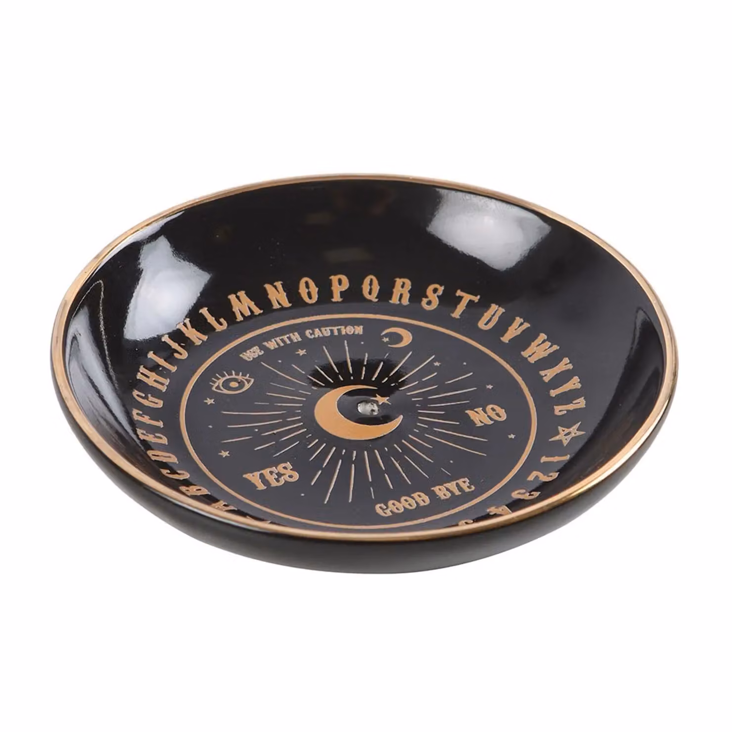 Something Different Talking Board Ceramic Incense Holder in Black – 3