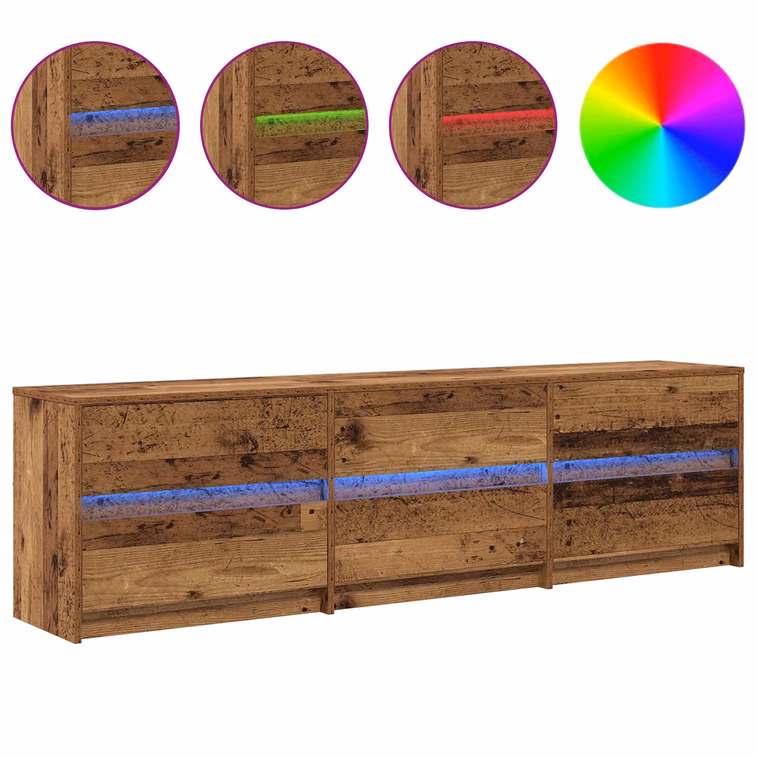 Berkfield Home Rustic Brown TV Cabinet in Engineered Wood and MDF – 3