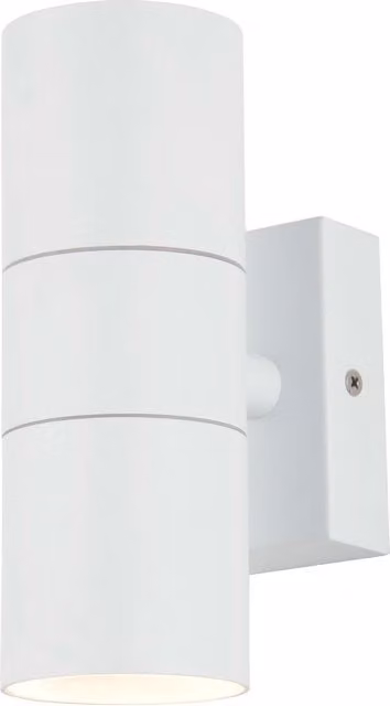 Litecraft Kenn Modern Up and Down Outdoor Wall Light, White