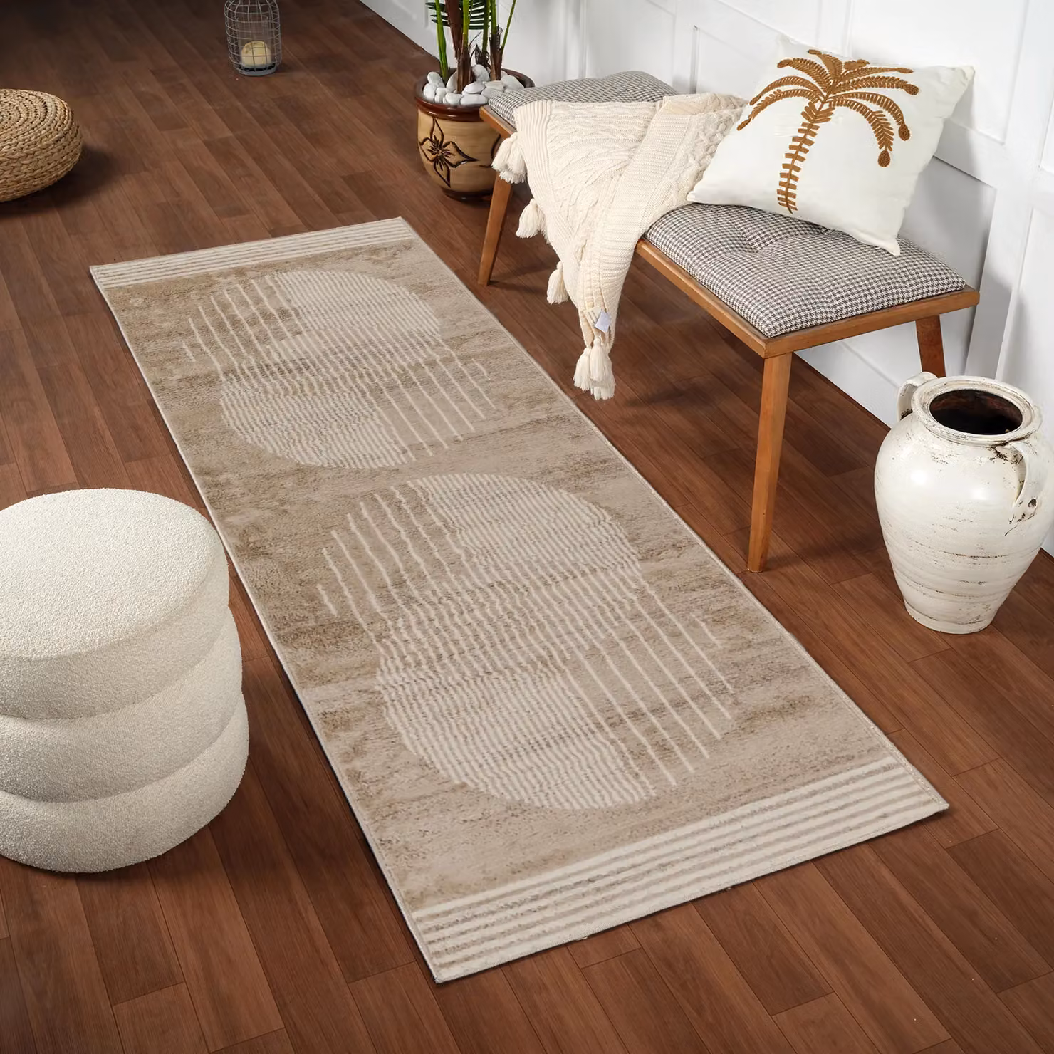 Livabliss Florensa Geometric Modern Rug in Brown, Grey, Blue and Beige, W/D/H: 120 x 170 cm – 3