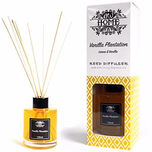 KDMD Vanilla Plantation Reed Diffuser, 120ml, Yellow – 1