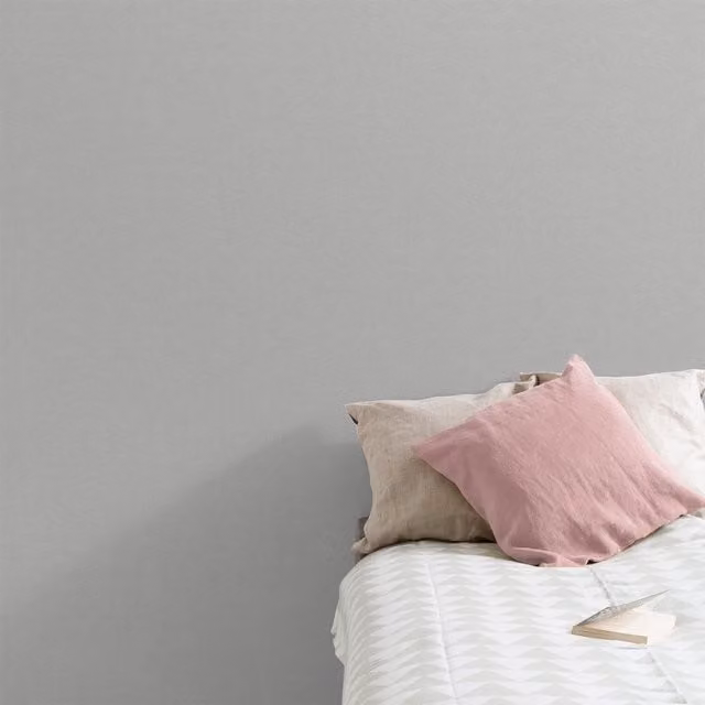 Grandeco Odile Plain Fabric Textured Vinyl Wallpaper, Grey
