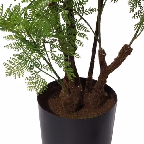 Leaf Design Realistic Artificial Fern Plant in Green, Potted Tabletop Style – 3