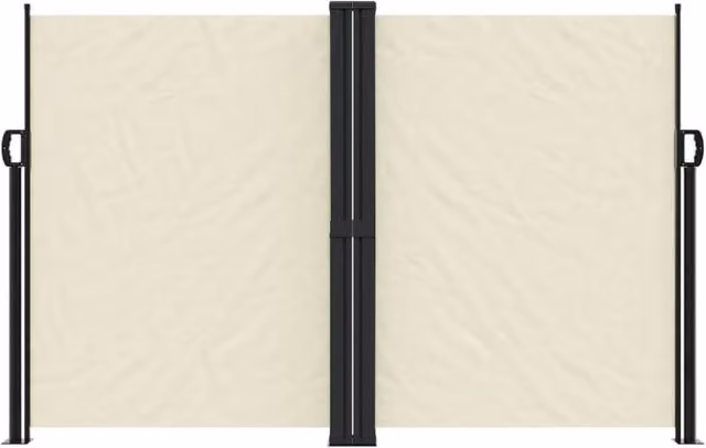 Berkfield Home Retractable Single Side Awning in Beige Polyester and Aluminium, W/H: 1200 x 160 cm