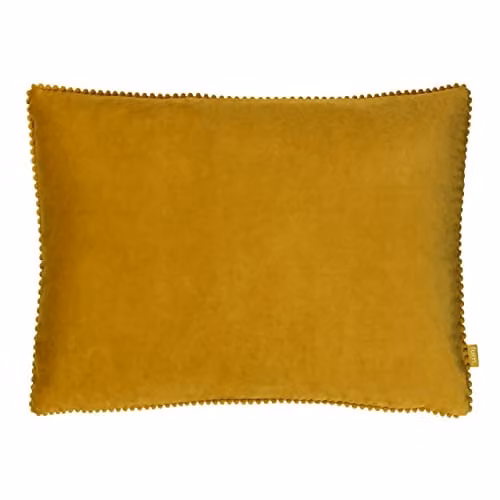 Riva Home Cosmo Velvet Rectangular Cushion, Yellow, W: 50 cm, H: 30 cm, D: 30 cm – 1
