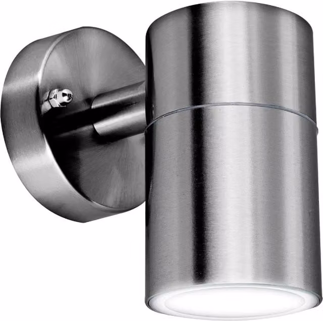 ExtraStar Modern Stainless Steel Outdoor Down Wall Light in Silver, IP44 – 1