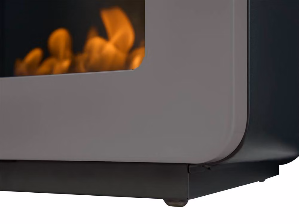Adam Fires & Fireplaces Mira Grey Steel Bio Ethanol Floor Stove – 4