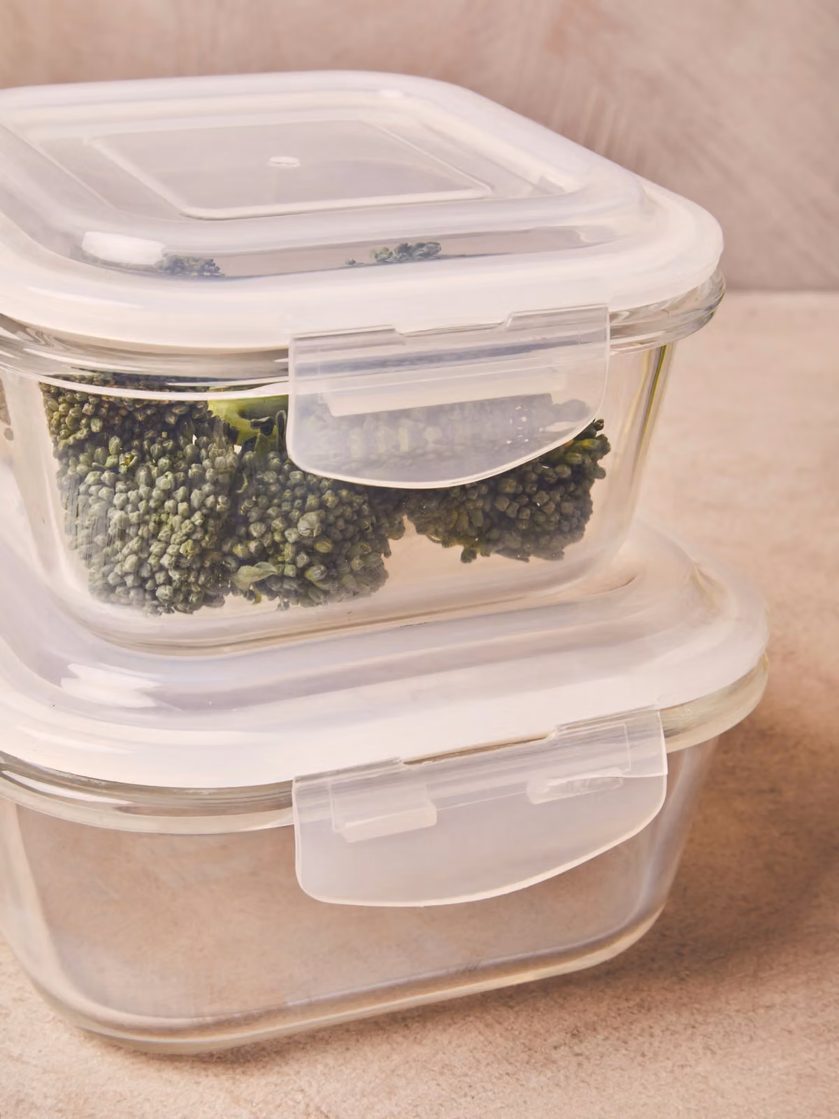 Orsina Airtight Square Glass Food Storage Container with White Lid, 0.52 l, Transparent and White – 2