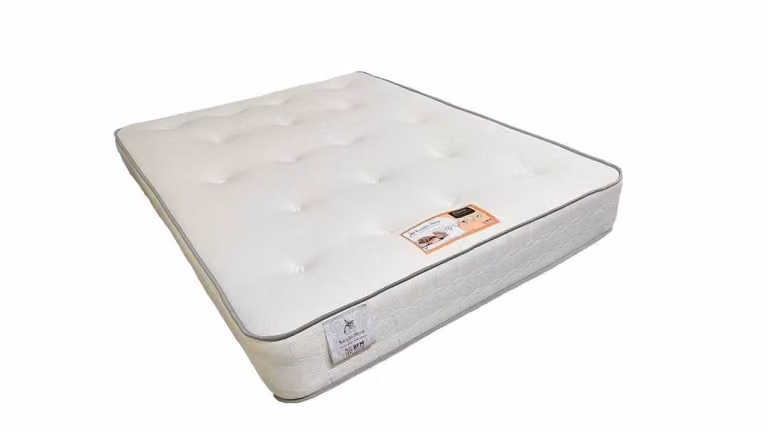 Knight Sleep Emily Plush Velvet Divan Bed Set with Princess Mattress and Headboard in Silver, Small Double, W/D/H: 120 x 200 cm