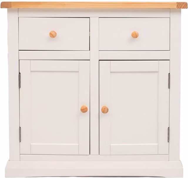Cabinet Bits Castelli White 2 Door 2 Drawer Pine Wood Sideboard