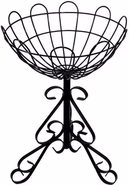 Garden Pride Black Plastic Coated Steel Patio Planter Basket Stand