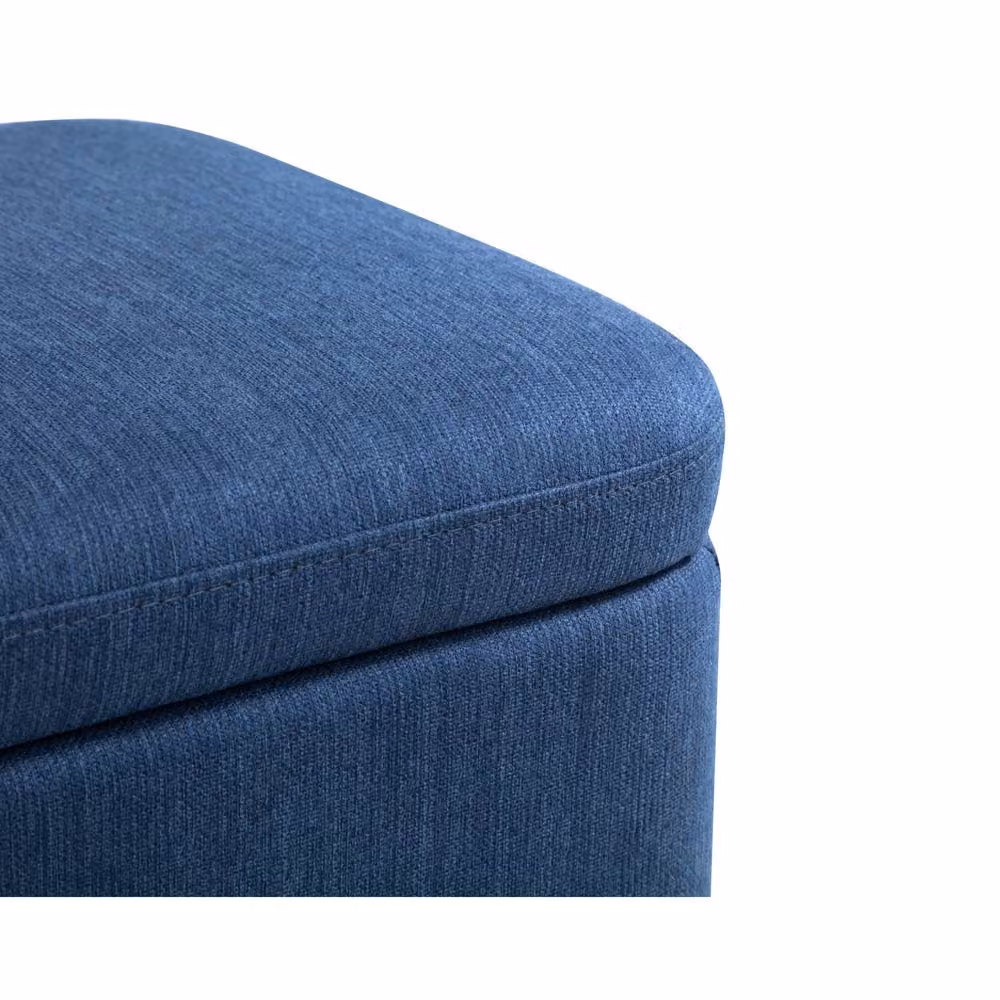Cheshire Premium Nordica Blanket Box in Blue with Soft Close Lid and Upholstered Frame, W/D/H: 45 x 40 x 1 cm – 3