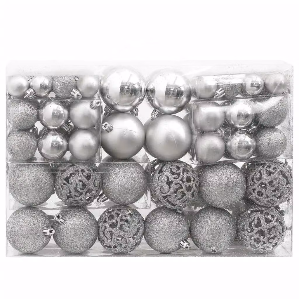 Berkfield Home 111 Piece Silver Christmas Bauble Set – 2