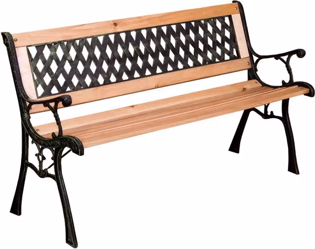 Vida Designs Solid Pine Garden Bench in Brown