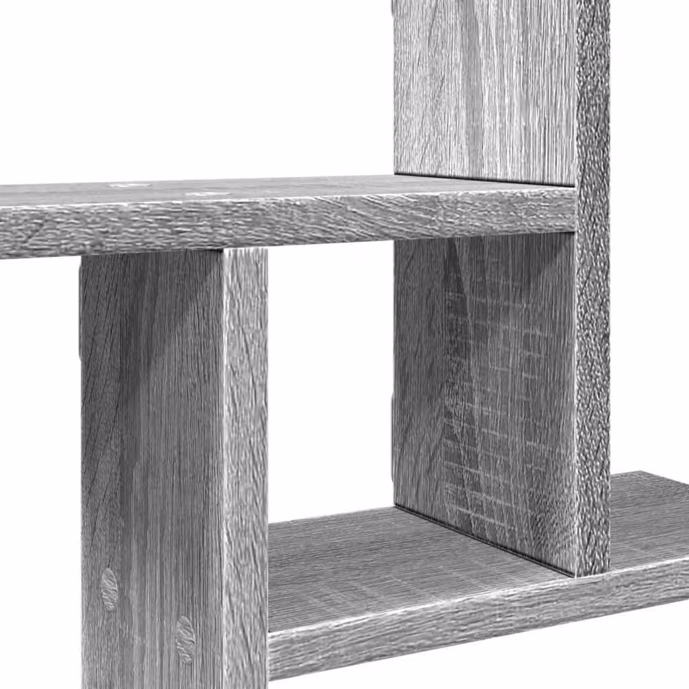 Berkfield Home Wall Mounted Shelves, 2 Piece Set in Grey Sonoma, W/D/H: 38 x 12 x 38 cm – 3