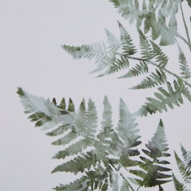 KDMK Bracken Fern Watercolour Botanical Painting Reproduction in a Brown Rustic Wood Frame