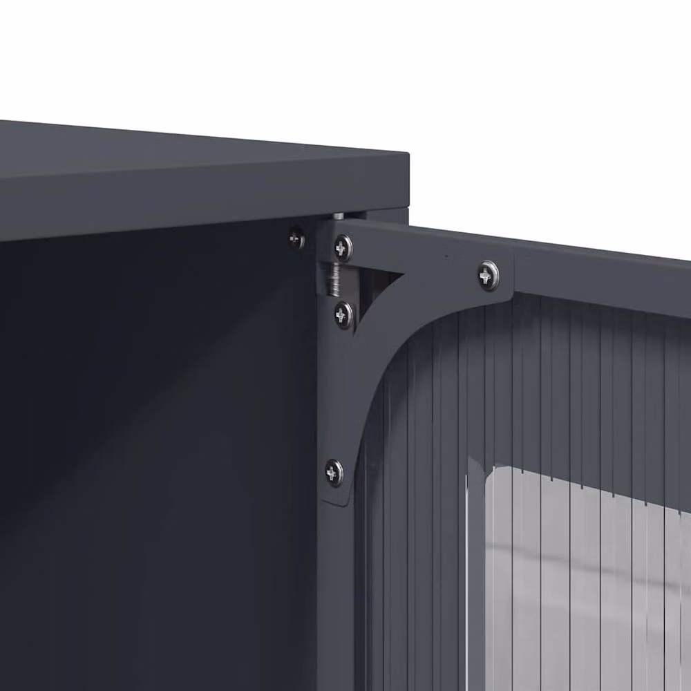 Berkfield Home Bedside Cabinet in Anthracite Grey, W/D/H: 36 x 39 x 60.5 cm – 5