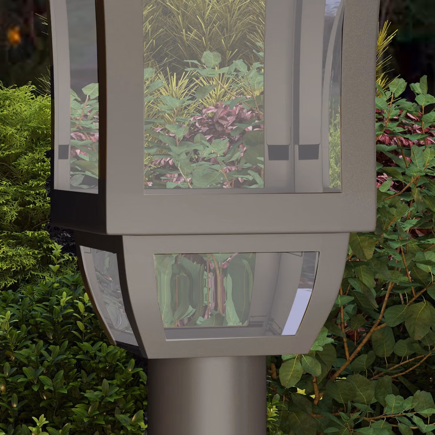 Outsunny Solar LED Garden Post Light, Waterproof IP44 Outdoor Lantern in Black with Cool White Light, Height: 130 cm – 6