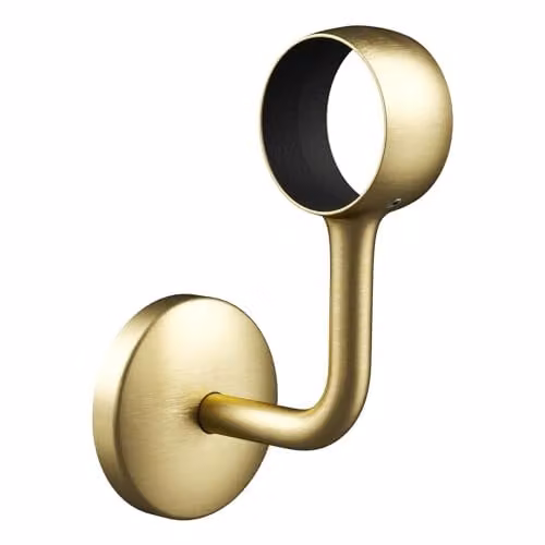Rothley Wall Mounted Stair Handrail Bracket in Gold Brass